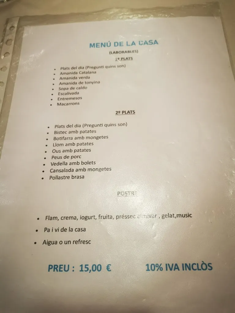 Menu_Restaurant Can Pau Xic_Subirats_image_3