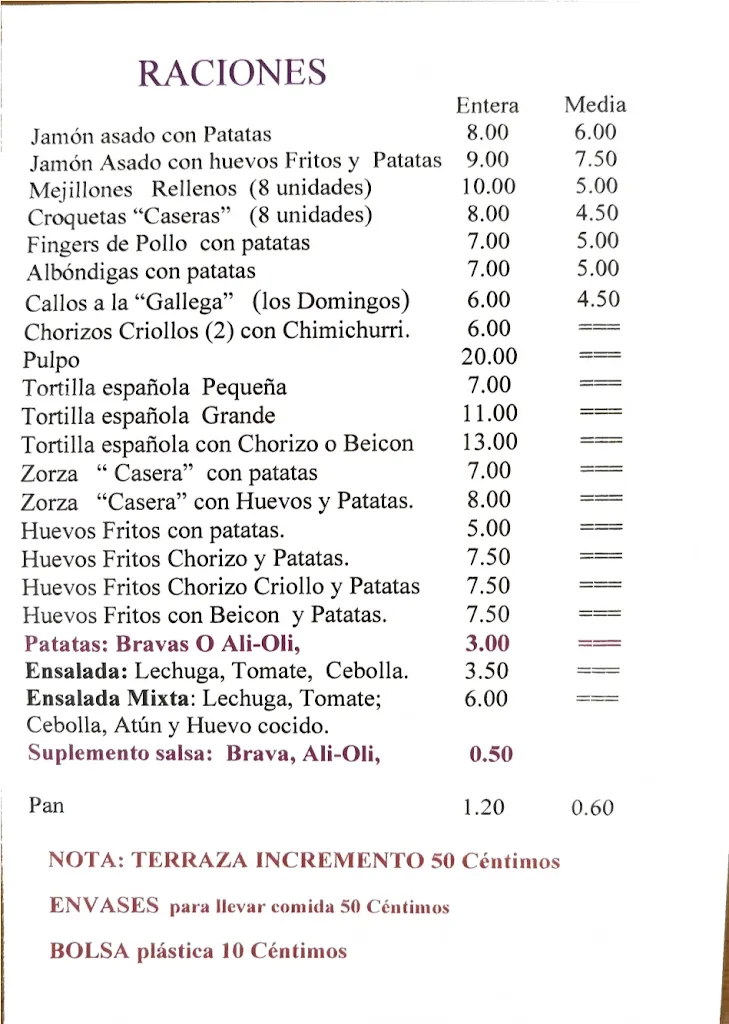 Menu_CASA CANALEJAS - RACIONES Y BOCADILLOS_Pobra do Caramiñal A_image_1