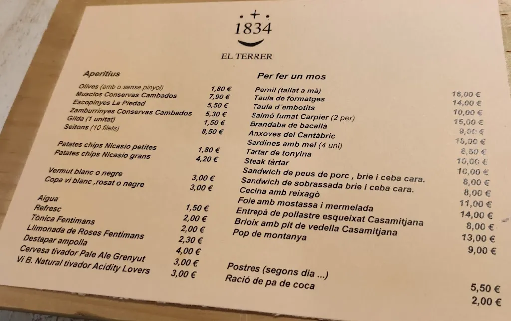 Menu_El Terrer 1834_Santpedor_immagine_1
