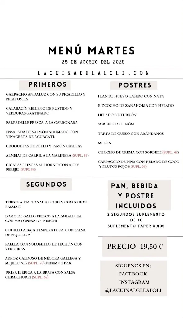 Menu_Restaurant La Cuina de la Loli_Santa Coloma de Gramenet_image_2