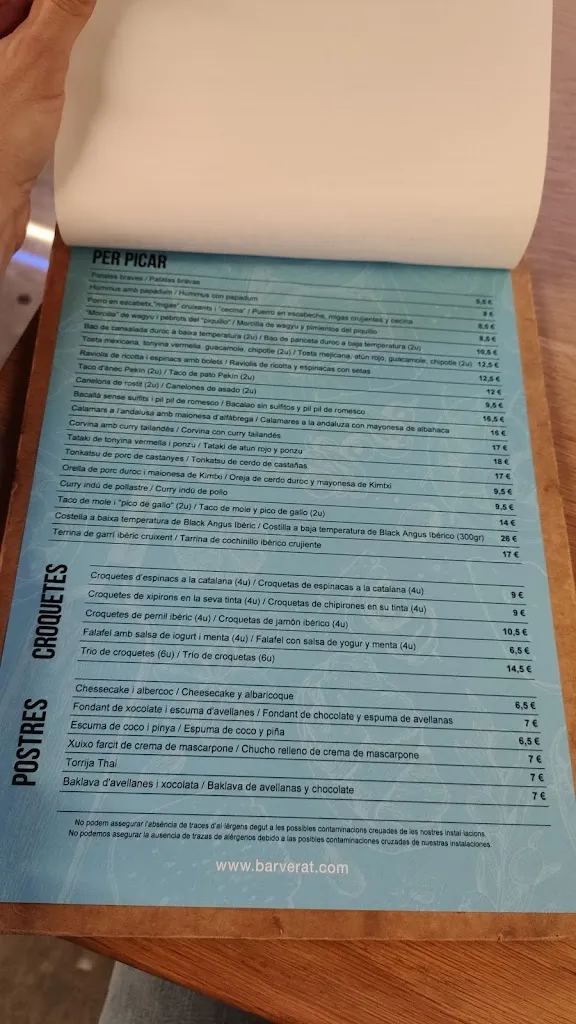 Menu_Bar Verat_Santa Coloma de Gramenet_image_4