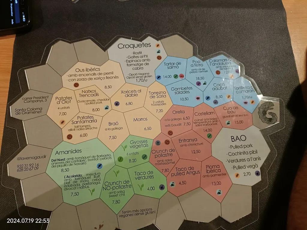 Menu_Taverna GaudiR_Santa Coloma de Gramenet_immagine_1