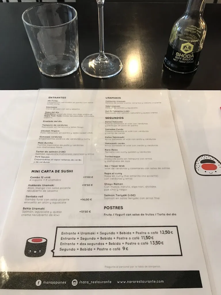 Menu_Nara restaurant japonès_Santa Coloma de Gramenet_image_2