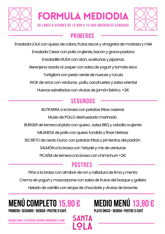 Menu_Santa Lola | Santa Coloma_Santa Coloma de Gramenet_immagine_1