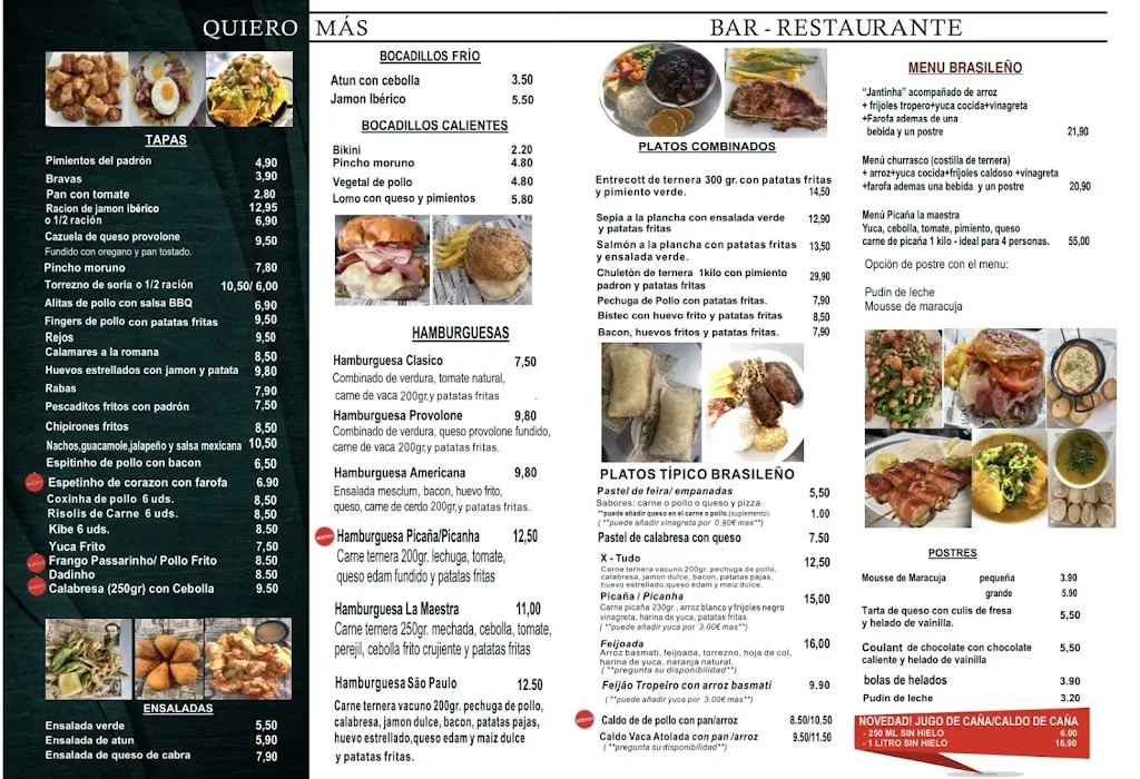 Menu_Quiero Más Bar & restaurant_Santa Coloma de Gramenet_image_1