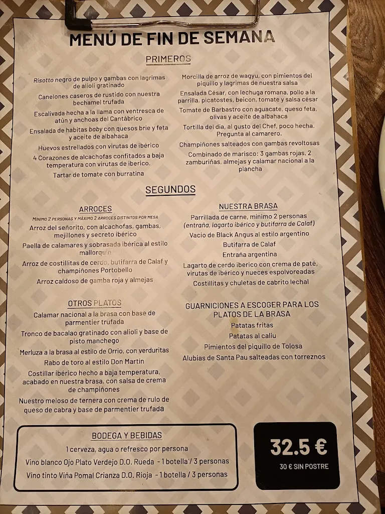 Menü_Don Martín Restaurant_Santa Coloma de Gramenet_Bild_1