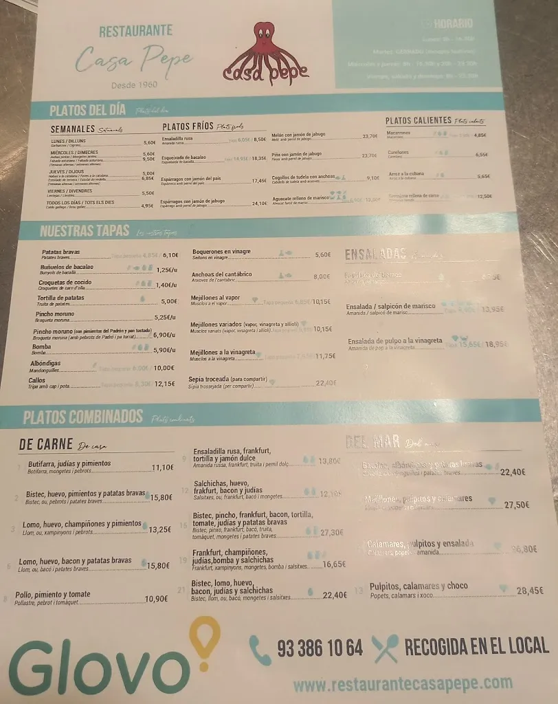 Menu_Casa Pepe_Santa Coloma de Gramenet_immagine_2