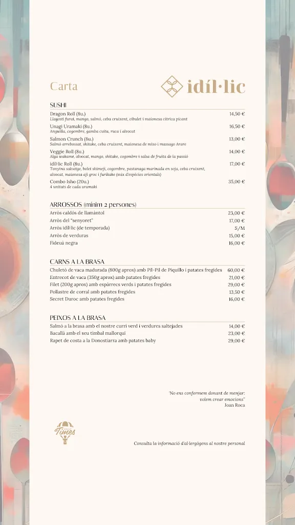 Menu_idíl·lic Restaurant_Santa Coloma de Gramenet_image_2