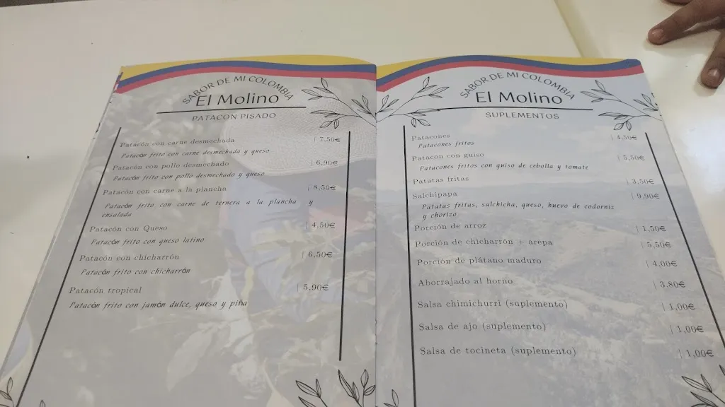 Menu_El Molino - Sabor de mi Colombia_Santa Coloma de Gramenet_image_1
