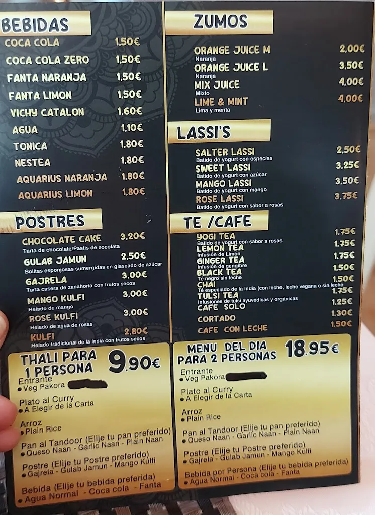 Menu_Panjab Indian Restaurant_Santa Coloma de Gramenet_image_1