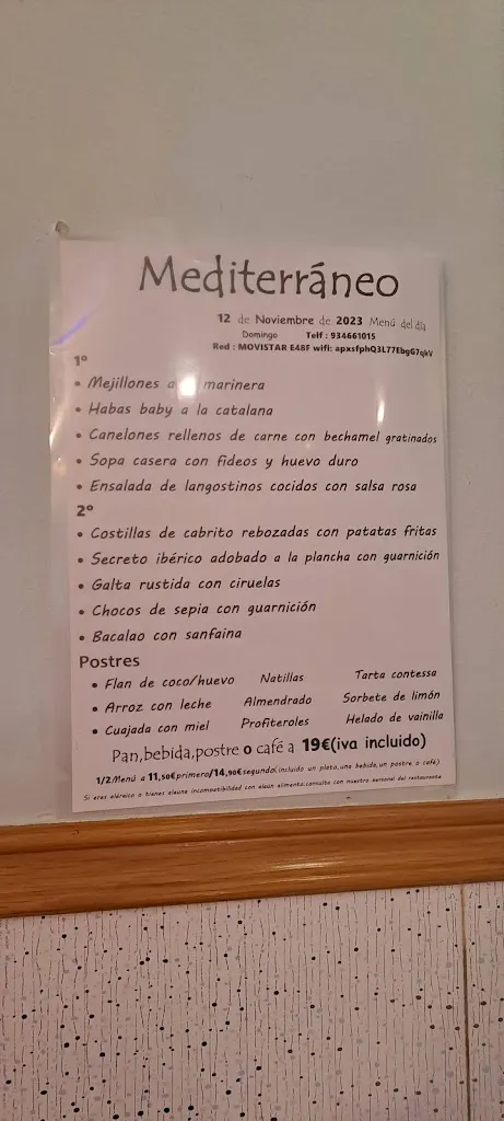 Menu_Bar Mediterráneo Restaurant_Santa Coloma de Gramenet_image_1