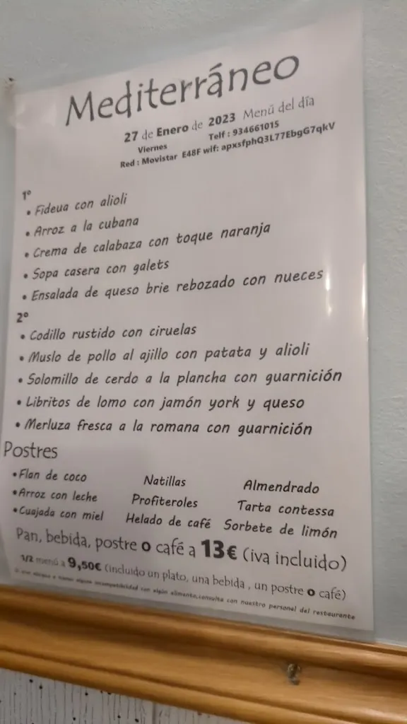 Menu_Bar Mediterráneo Restaurant_Santa Coloma de Gramenet_image_3