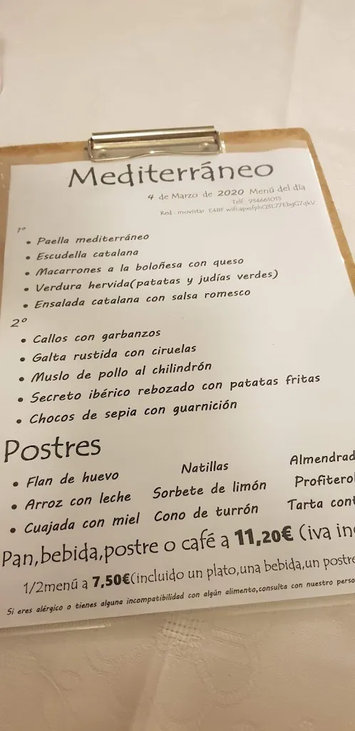 Menu_Bar Mediterráneo Restaurant_Santa Coloma de Gramenet_image_4