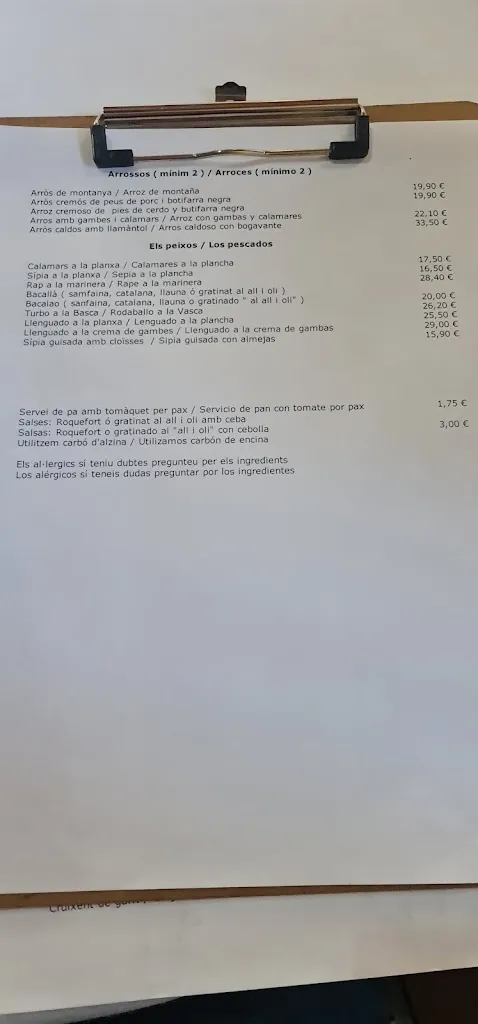 Menu_Restaurant Mas Blanc Tiana_Tiana_image_1