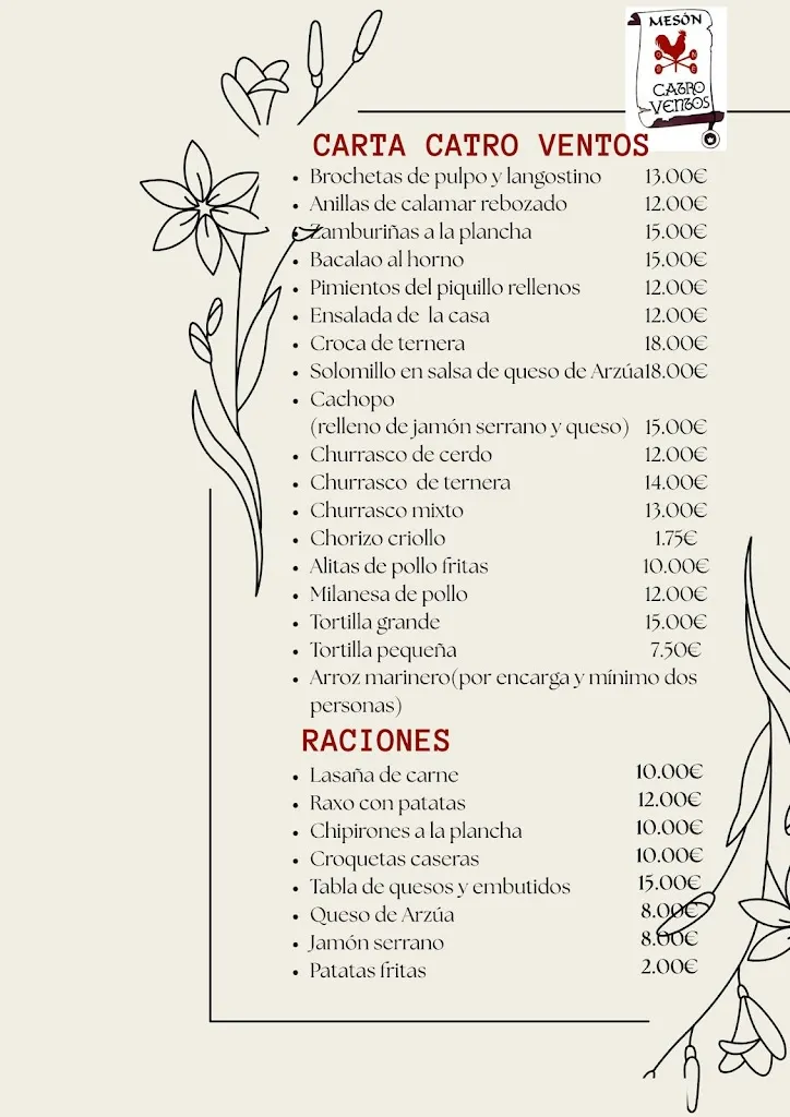 Menu_Os Catro Ventos Arzua_Arzúa_image_1