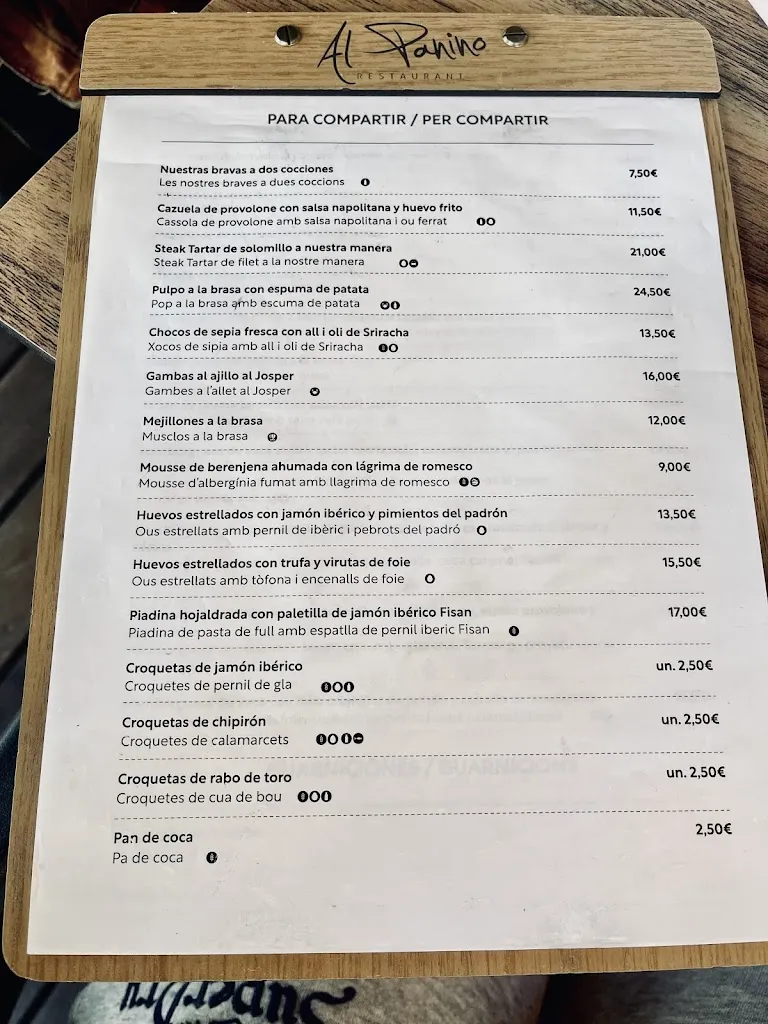 Menu_Al Panino Restaurant S.L_Terrassa_image_3