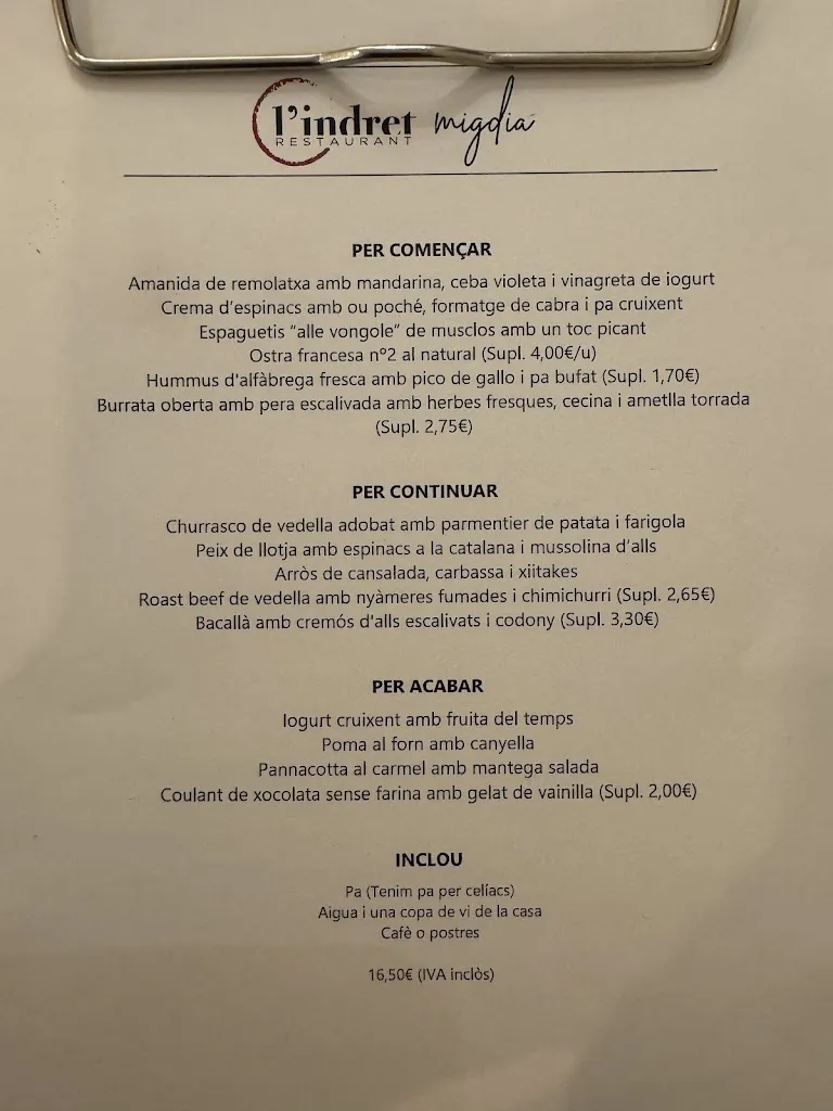 Menu_Restaurant l'Indret_Terrassa_image_1
