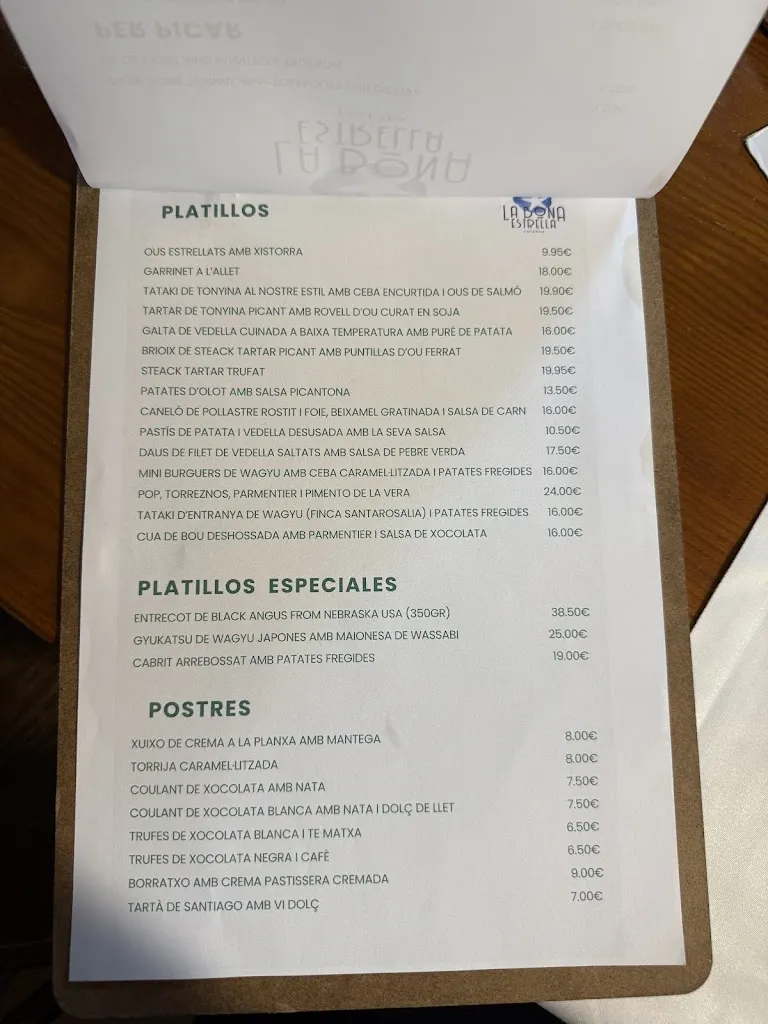 Menu_La Bona Estrella_Teià_image_1