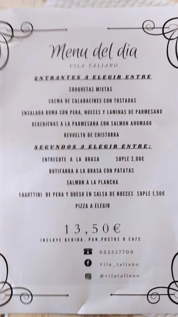 Menu_Restaurant Vila Taliano_Teià_image_1