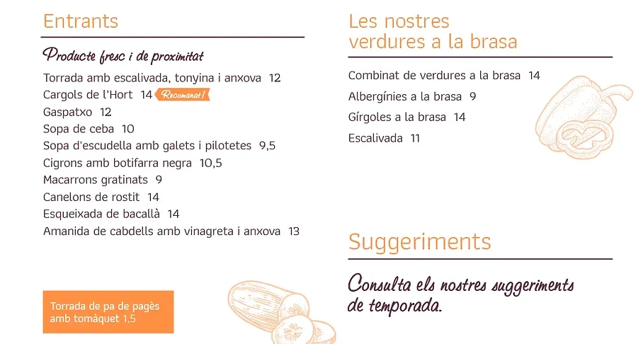 Menu_Restaurant L'Hort d'Ullastrell_Ullastrell_image_1