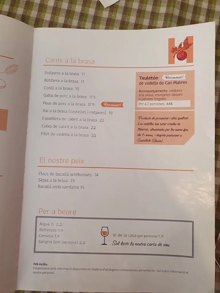 Menu_Restaurant L'Hort d'Ullastrell_Ullastrell_image_2