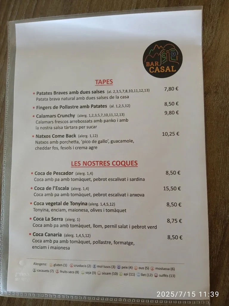 Menu_Bar Casal d'Ullastrell_Ullastrell_image_1