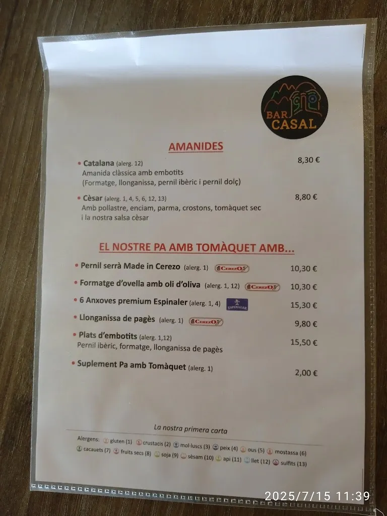 Menu_Bar Casal d'Ullastrell_Ullastrell_image_3