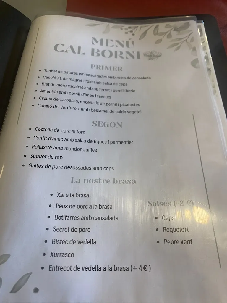 Menu_Restaurant Cal Borni_Vallcebre_image_1