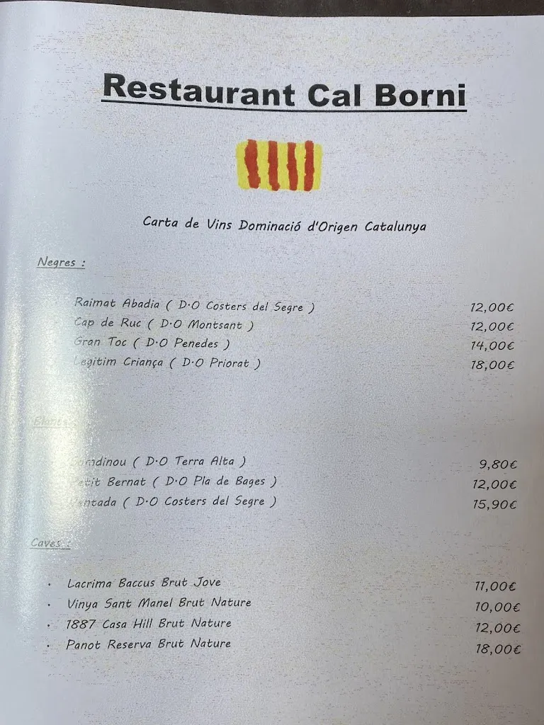 Menu_Restaurant Cal Borni_Vallcebre_image_3