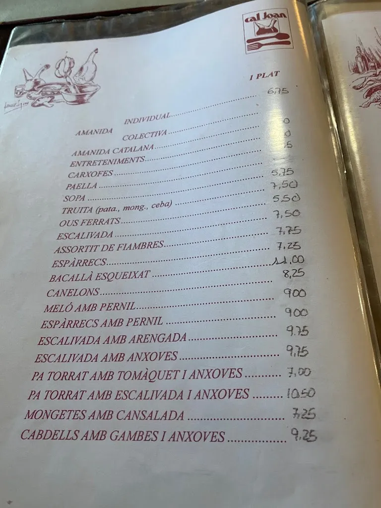 Menu_Restaurant Cal Joan_Torrelles de Llobregat_immagine_1