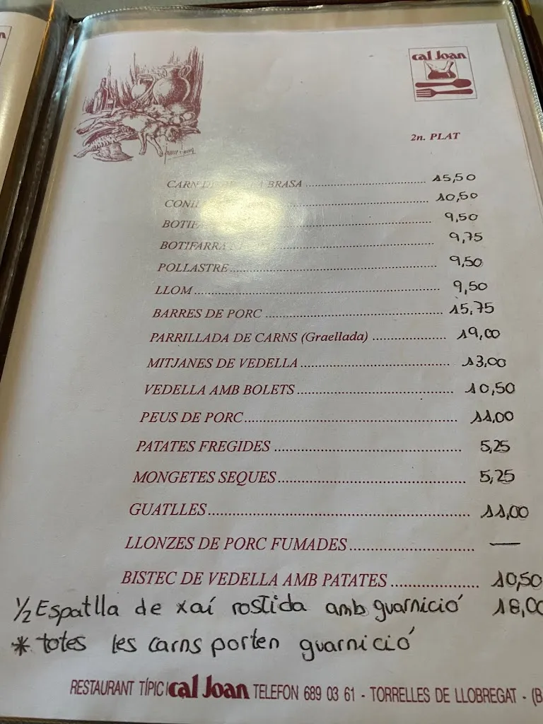 Menu_Restaurant Cal Joan_Torrelles de Llobregat_immagine_2