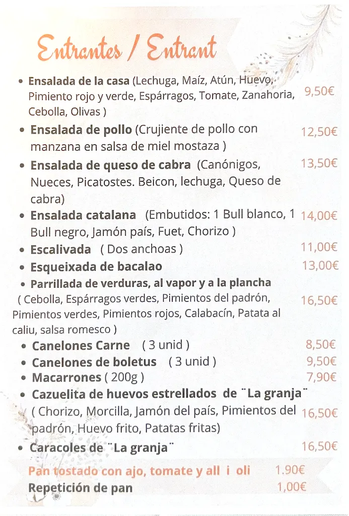 Menu_La granja de vacarisses_Vacarisses_image_2