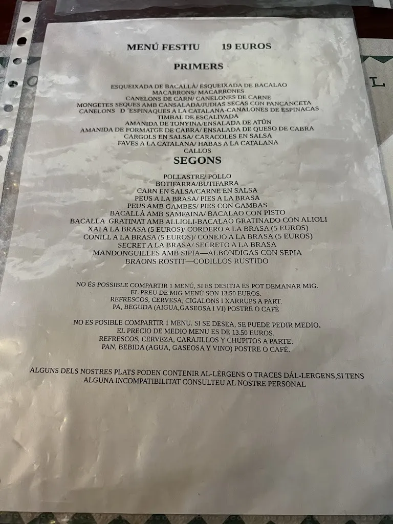 Menu_Restauante Ca La Teresa _Vacarisses_image_1