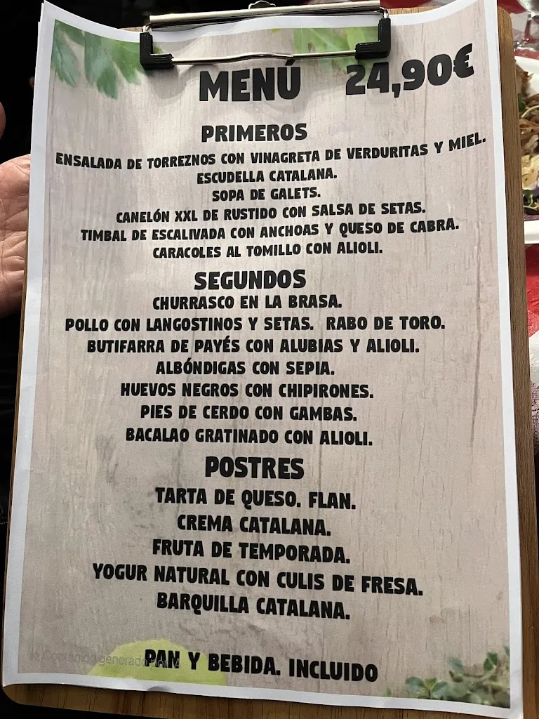 Menu_Restauante Ca La Teresa _Vacarisses_image_4