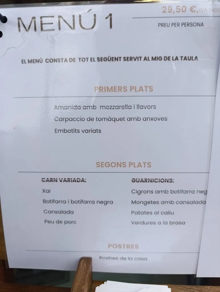 Menu_Restaurant La Pastora_Vacarisses_image_1