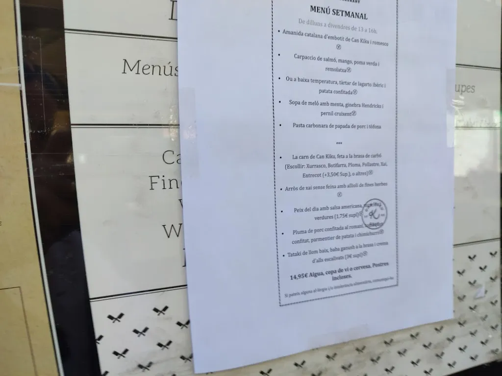 Menu_Restaurant Cal Kiku - La Llar del bacallà_Vacarisses_image_3