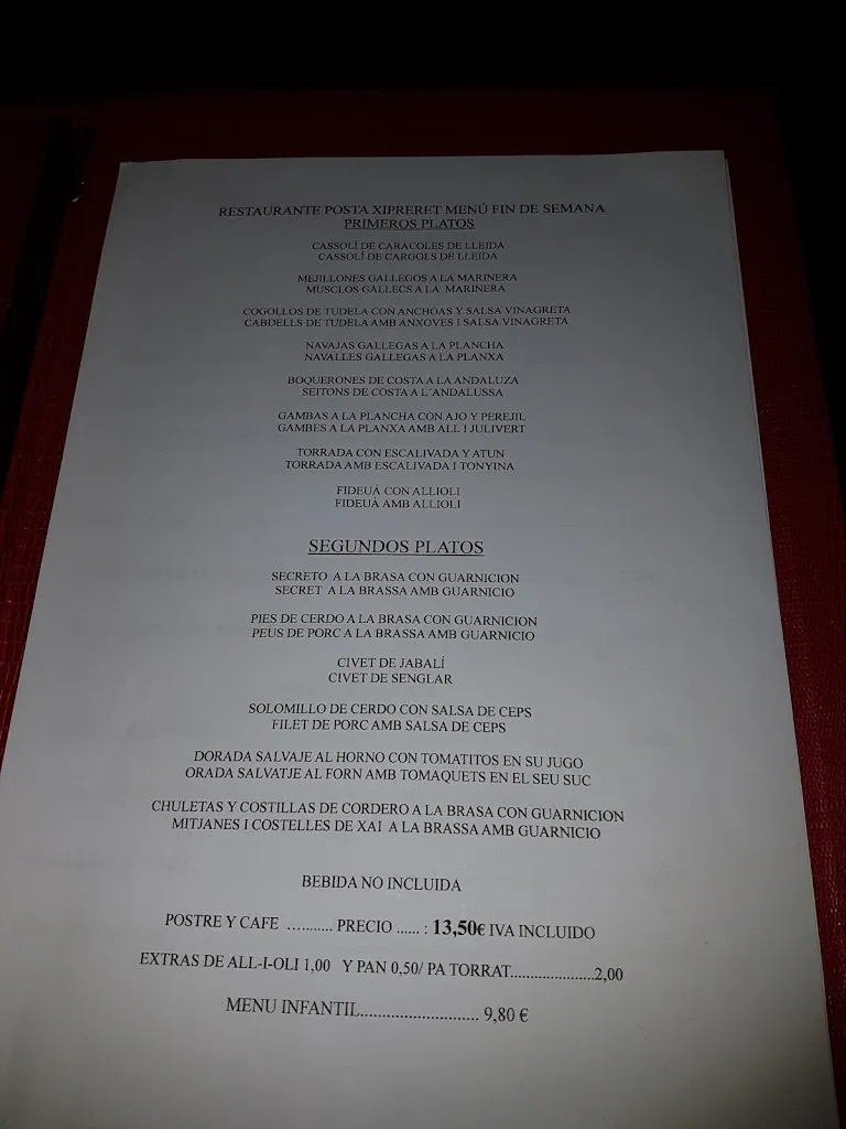 Menu_Restaurant Posta Xipreret_Vallirana_image_4