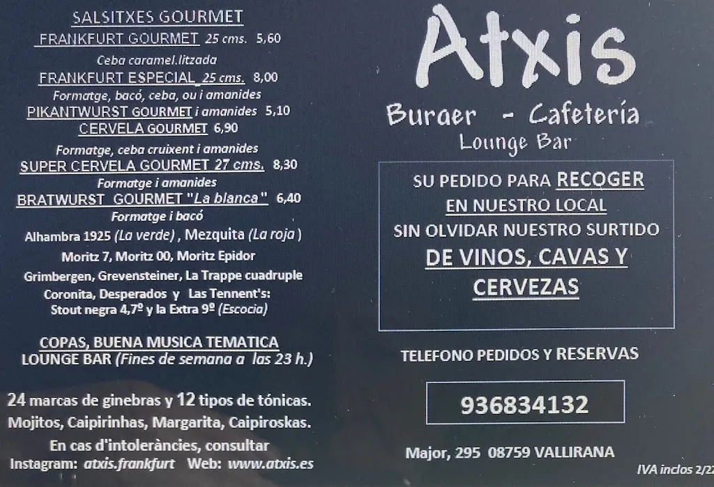 Menu_Atxis Burger-Frankfurt_Vallirana_immagine_1