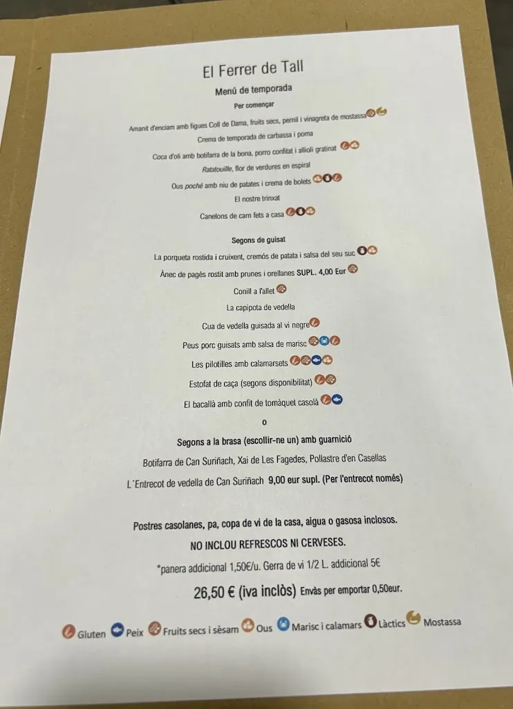 Menu_Ferrer de Tall_Vilanova de Sau_image_1
