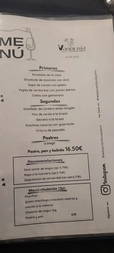Menu_La Vaqueria - Brasería Restaurante_Vilanova del Vallès_image_1