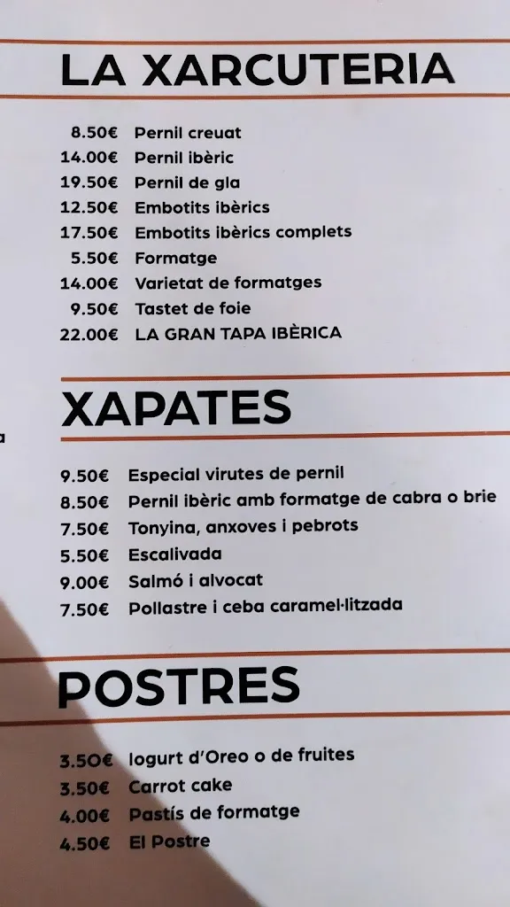 Menu_La Tapa Ibérica_Tordera_image_1