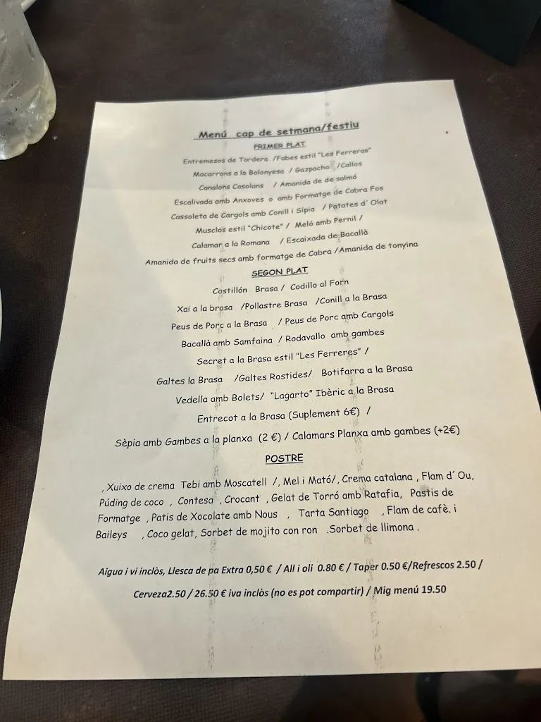 Menu_Restaurant Les Ferreres_Tordera_image_4