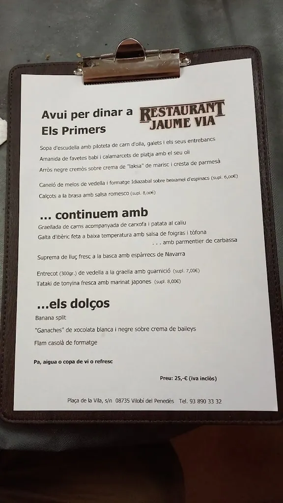 Menu_Restaurant Jaume Via_Vilobí del Penedès_immagine_1