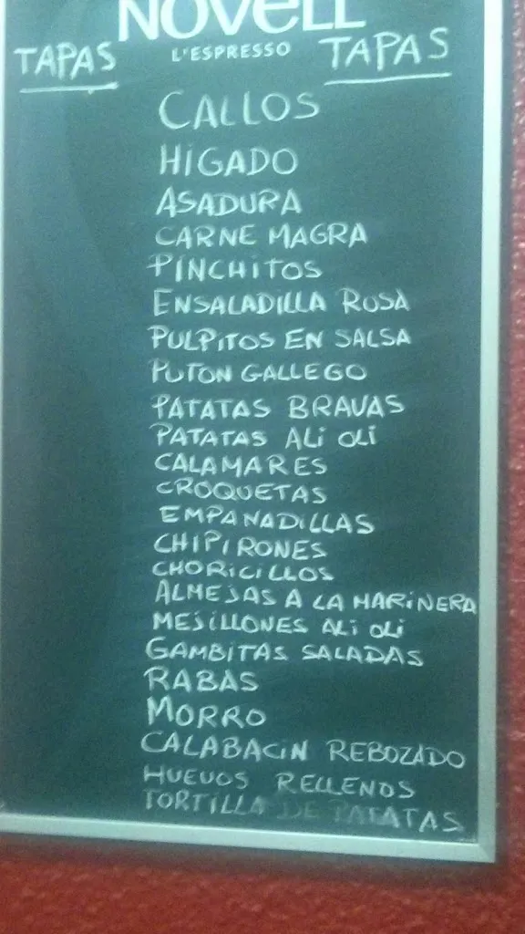 Menu_Bar restaurant Nou_Vilanova del Camí_image_2