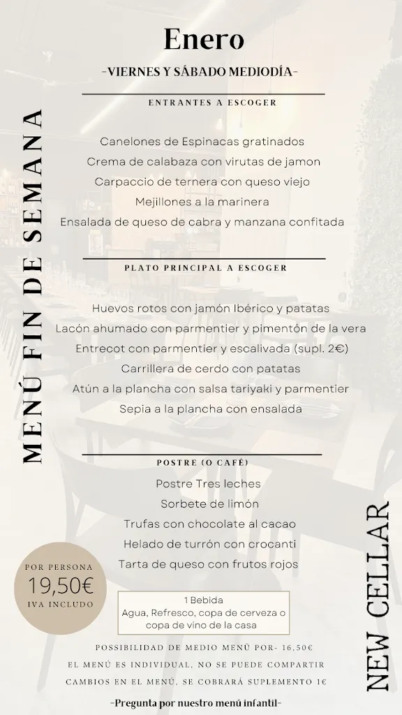 Menu_New Cellar Gastrobar_Vilanova del Camí_image_1