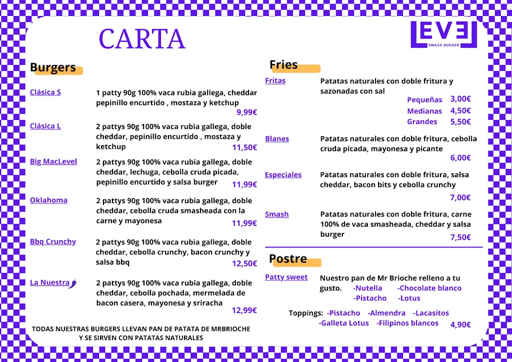 Menu_Level smashburger_Vilanova del Camí_image_1