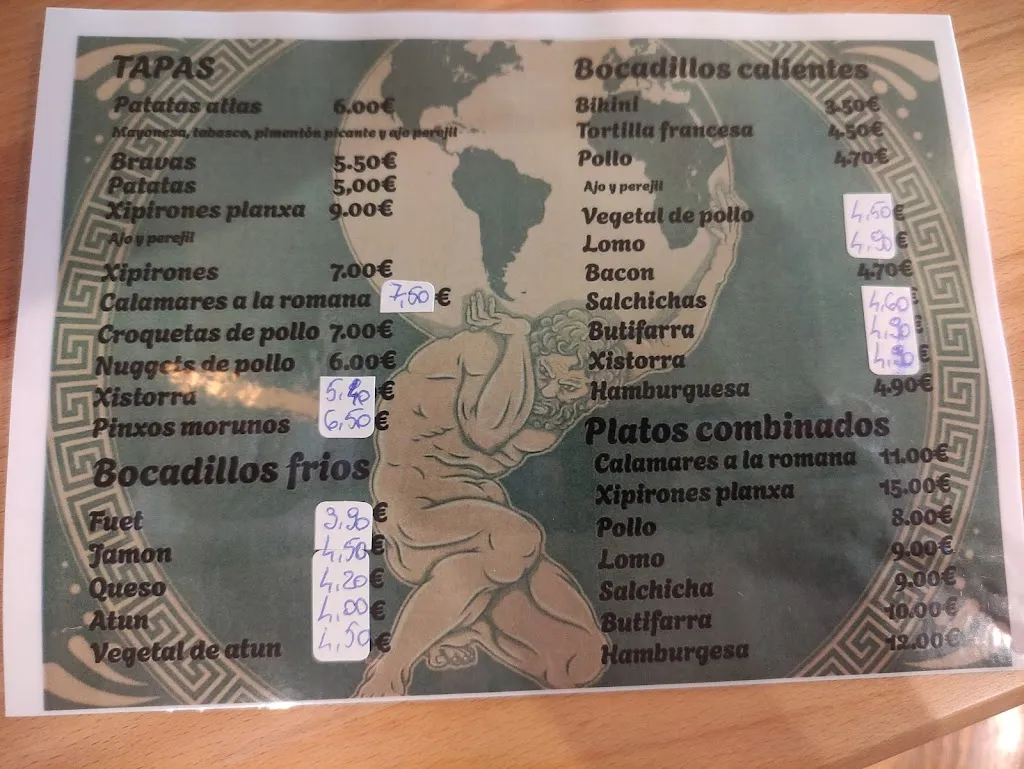 Menu_Bar Restaurant Atlas_Vilanova del Camí_image_1