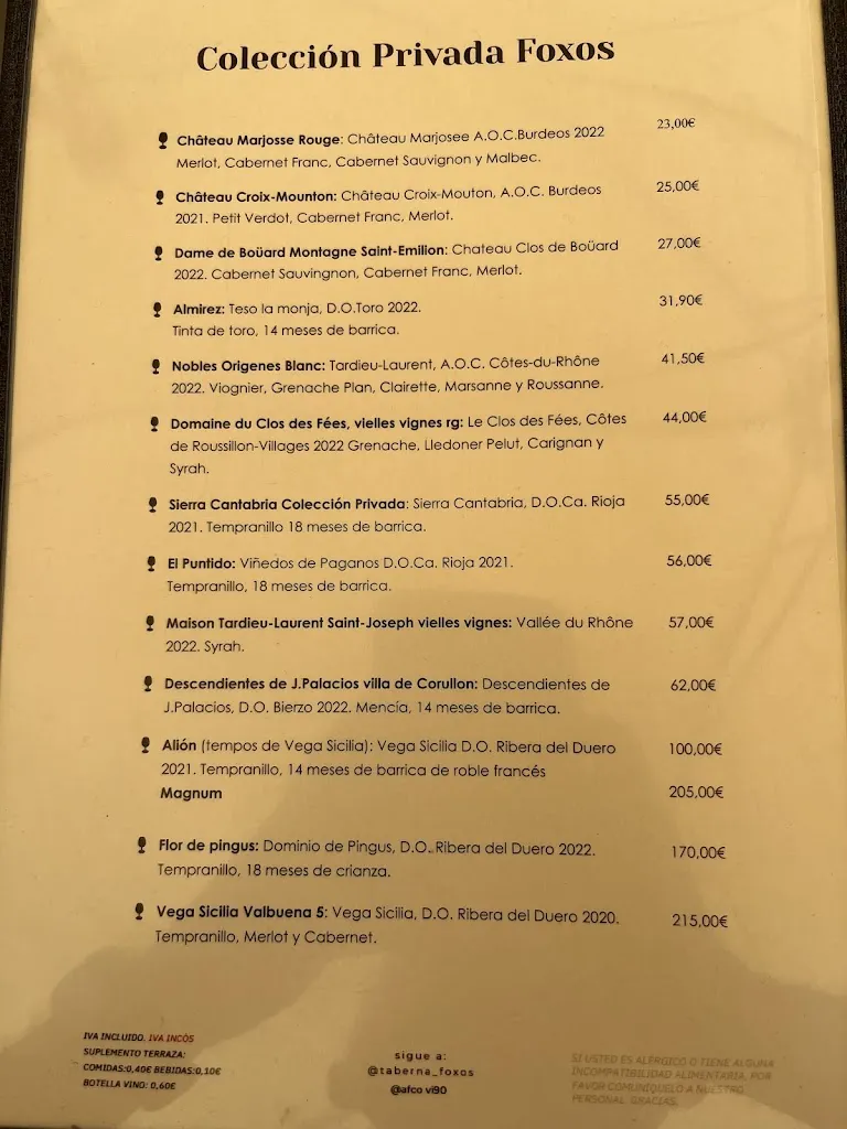 Menu_Taberna Foxos | Viladecans_Viladecans_image_1