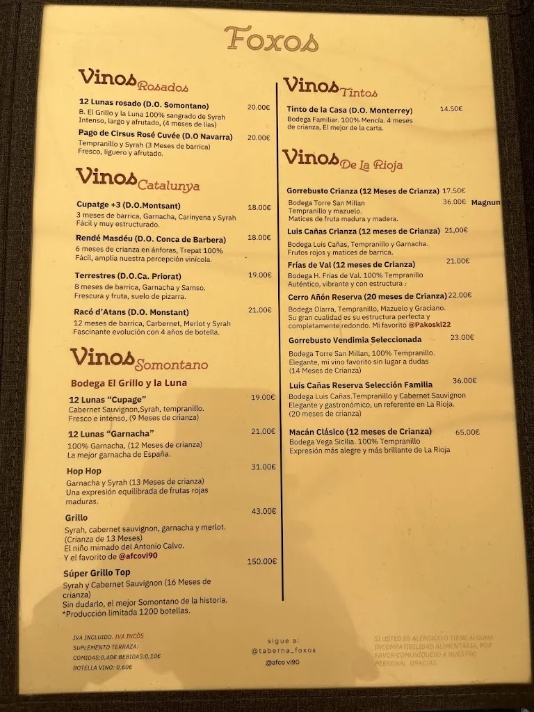 Menu_Taberna Foxos | Viladecans_Viladecans_image_3