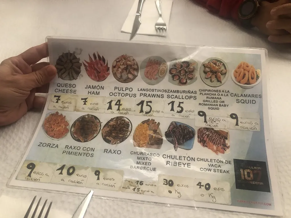 Menu_Parrillada 107 cervecería_Arzúa_immagine_2